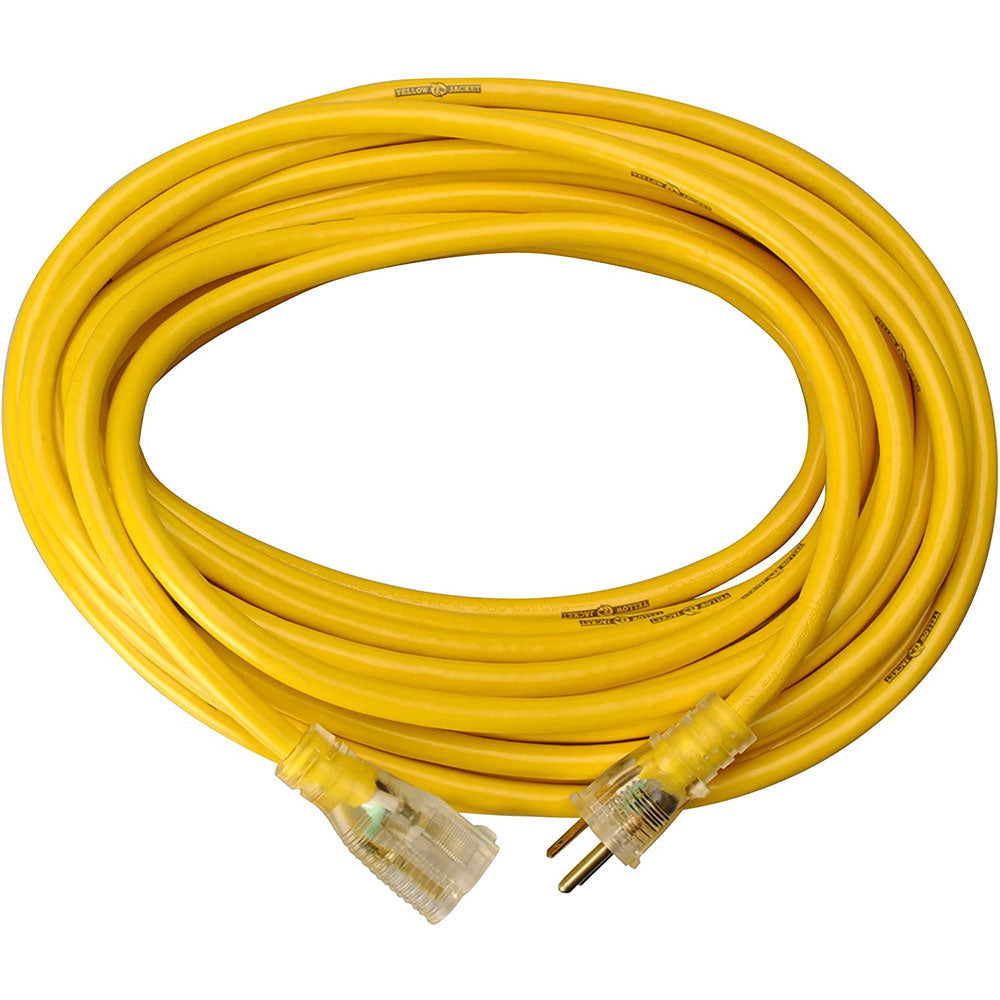 Yellow Jacket 283428 2884 12/3 Heavy-Duty 15-Amp SJTW Contractor Extension Cord with Lighted En - 3