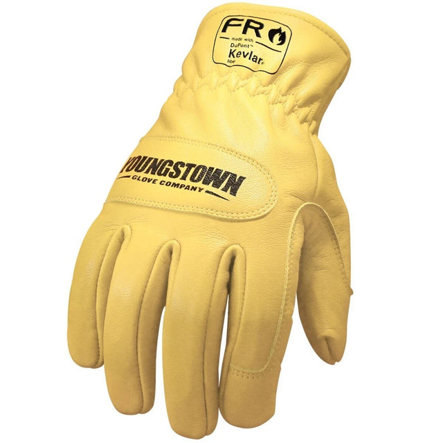 Youngstown 12-3365-60L FR Rated Cut 4 Goat Grain Leather Ground Glove with Kevlar Lining Size, Large