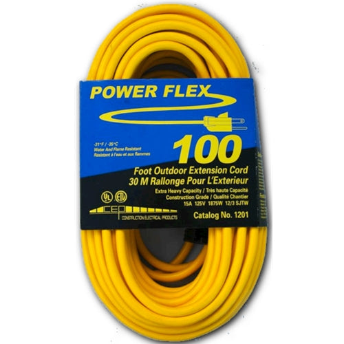 Southwire 93101 100' Power Flex Extension Cord â€“ Twist Lock