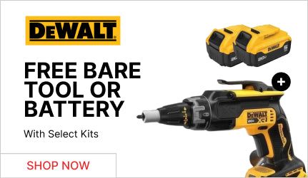 DeWalt - Free Bare Tool or Battery with Select Kits