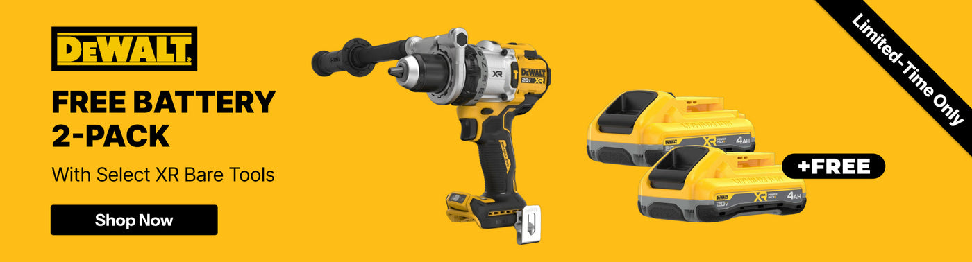 DeWalt Free 2-Pack Battery With Select XR Bare Tools