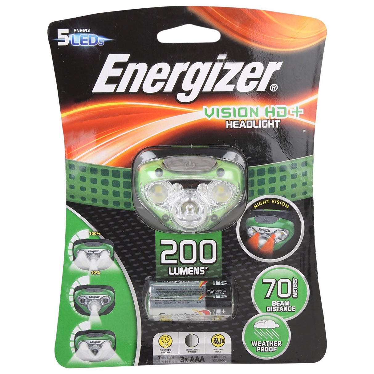 Energizer HDC32E 200 Lumen Vision HD+ LED Headlight - 2