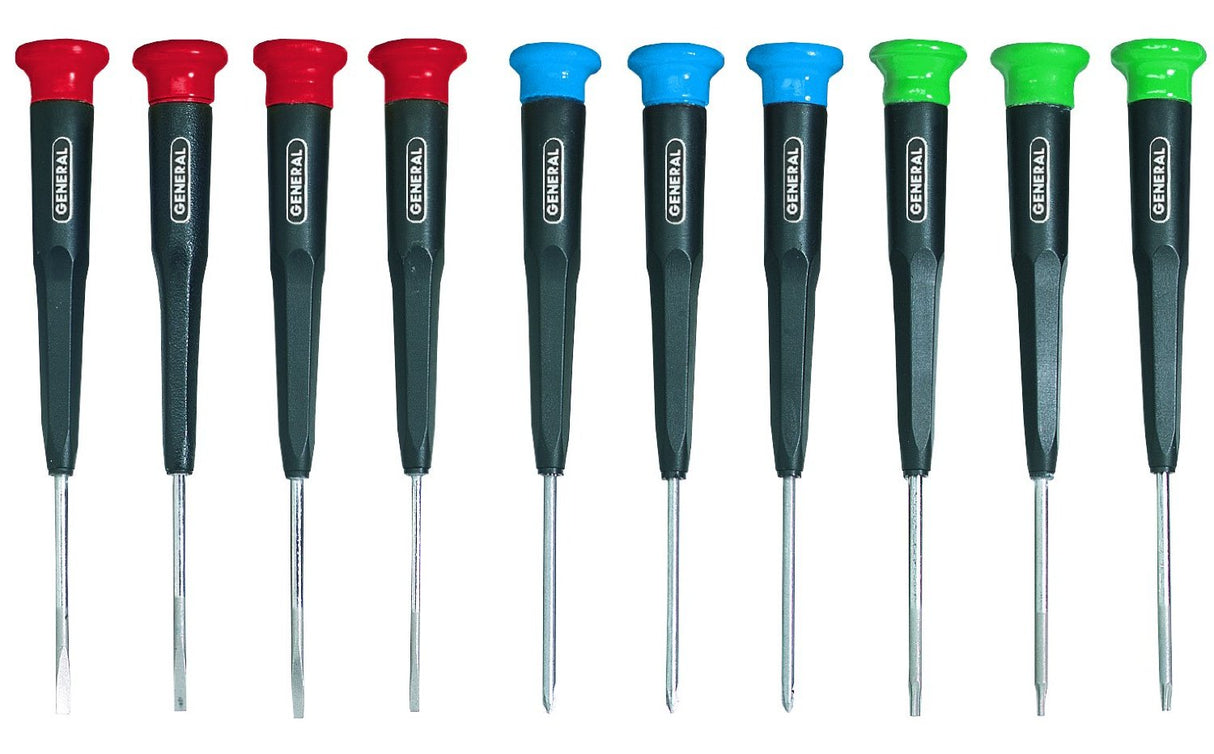 General Tool 690 10 Pc Mini Screwdriver Set