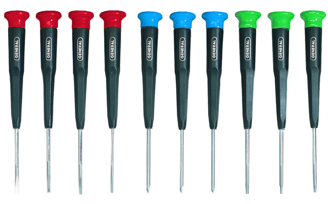 General Tool 690 10 Pc Mini Screwdriver Set