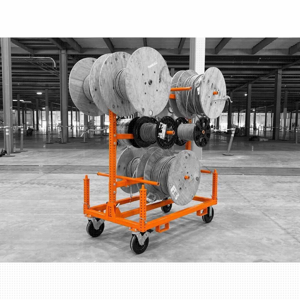 iTOOLco WCXL01 Wire Cart XL Collapsible Wire Spool Cart 57" L x 34" W x 16-1/4" H - 3