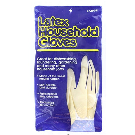 Johnson Wilshire 9441L Large yellow latex glove