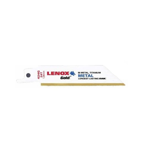 Lenox 424G 5 Pack 4" 24T Gold Reciprocating Saw Blade