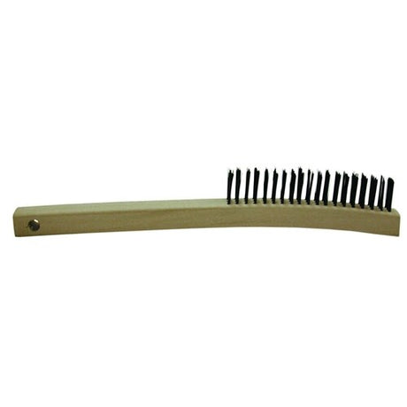 14" 3 x19 Curved Handle Wire Scratch Brush