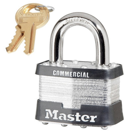 MasterLock 5KAA549 #5 2" Wide Laminated Steel Pin Tumbler Padlock, Keyed Alike