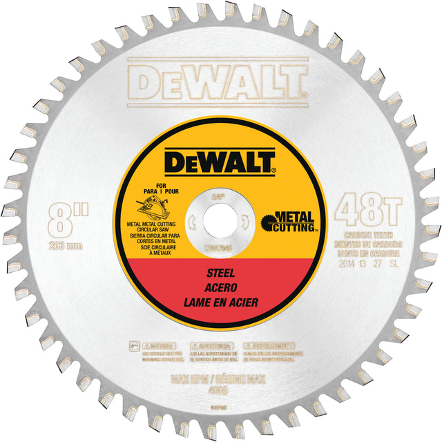 DeWalt DWA7840 8" 40T Ferrous Metal Cutting 5/8" Arbor