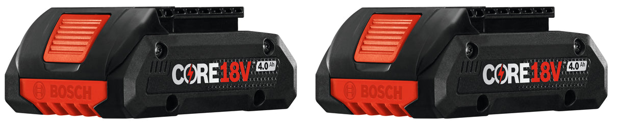 Bosch GBA18V40-2PK 18V CORE18V Lithium-Ion 4.0 Ah Compact Batteries 2 Pk