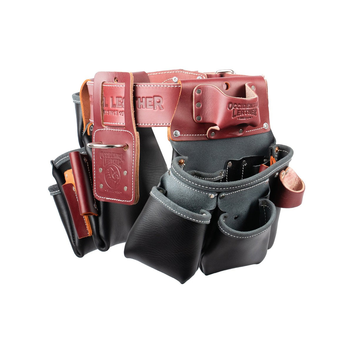 Occidental Leather B5080DB-XL Black Pro Framer Tool Bag Set (XL) - 5