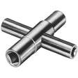 Pasco 1701 4-Way Key, Die Cast for Stopcocks, Sillcocks, and Valves 1/4", 9/32", 5/16", 11/32"
