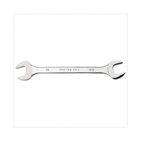 Proto J3435 Extra Thin Satin Finish 11/16", 3/4" Double Open End Wrench, SAE, 10"
