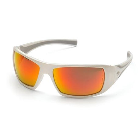 Pyramex SW5655D Goliath White Frame with Sky Red Mirror Lens