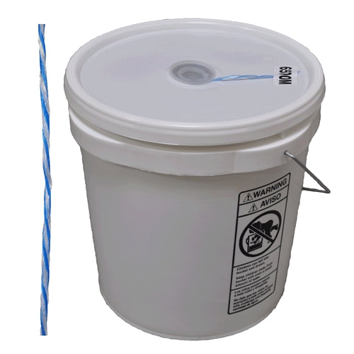 Rope 027015 blue/white 210# 6500 ft.(36 pull line in bucket – Toolup