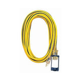 VOLTEC 05-00105 25' 12/3 U-G Extension Cord Yellow Blue Stripe - 2