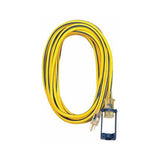 VOLTEC 05-00107 100' 12/3 Extension Cord Yellow/Blue Stripe - 2