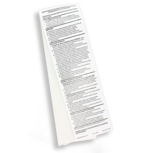 Werner LFE100 Fiberglass Extension Ladder Safety Labels - 2