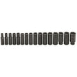 Wright Tool 467 1/2" Drive 16 Piece 6 Point Metric Impact Set